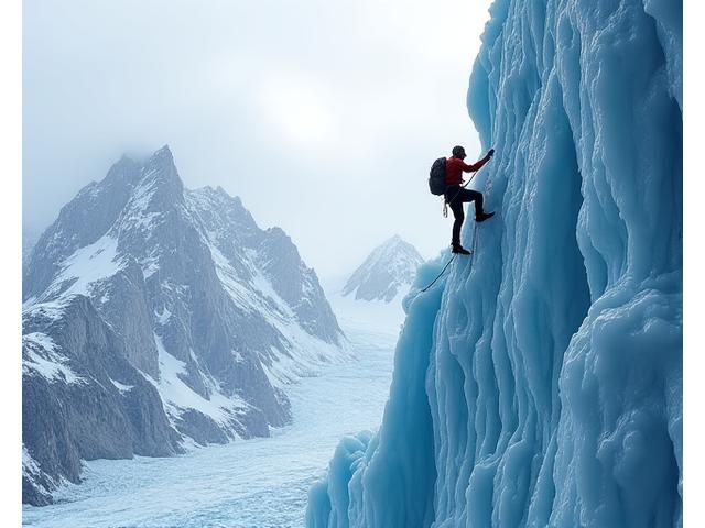 Ice climbing and mountaineering in Patagonia with stunning glacier photography opportunities