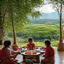 Family in a Southeast Asian homestay