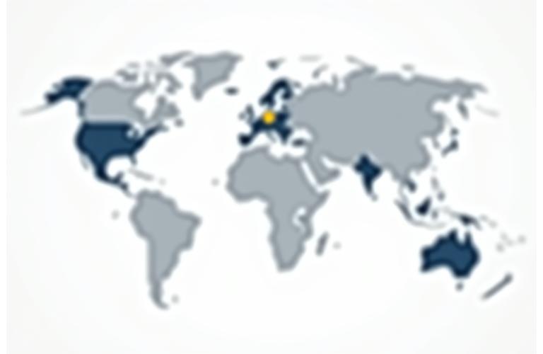 Stylized world map with pins highlighting popular travel destinations