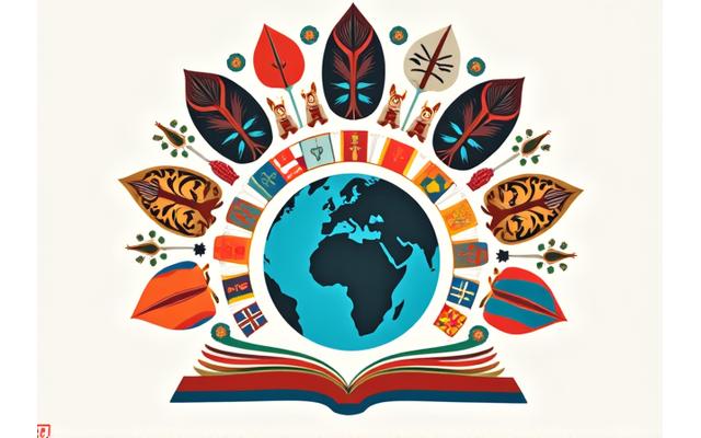 Illustration of diverse cultural symbols