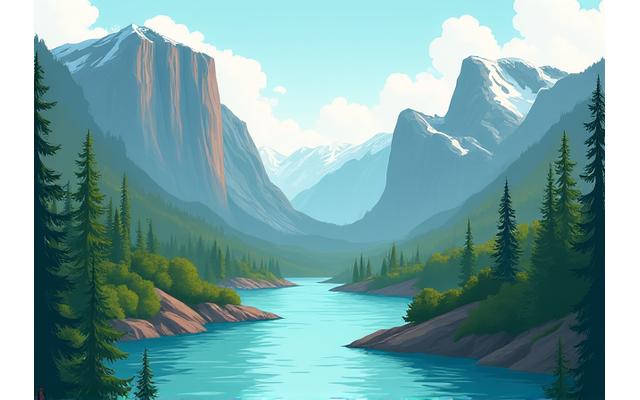 Cover of a sustainable travel guide with scenic mountains and a river